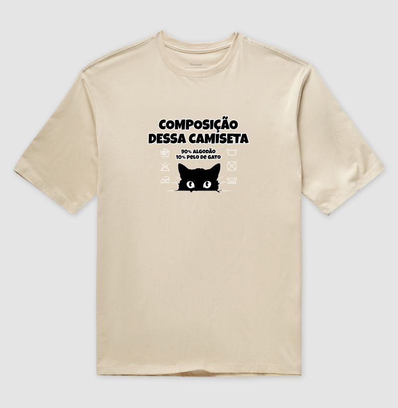 Composição dessa camiseta: 90% algodão 10% pelo de gato - Imagem 3