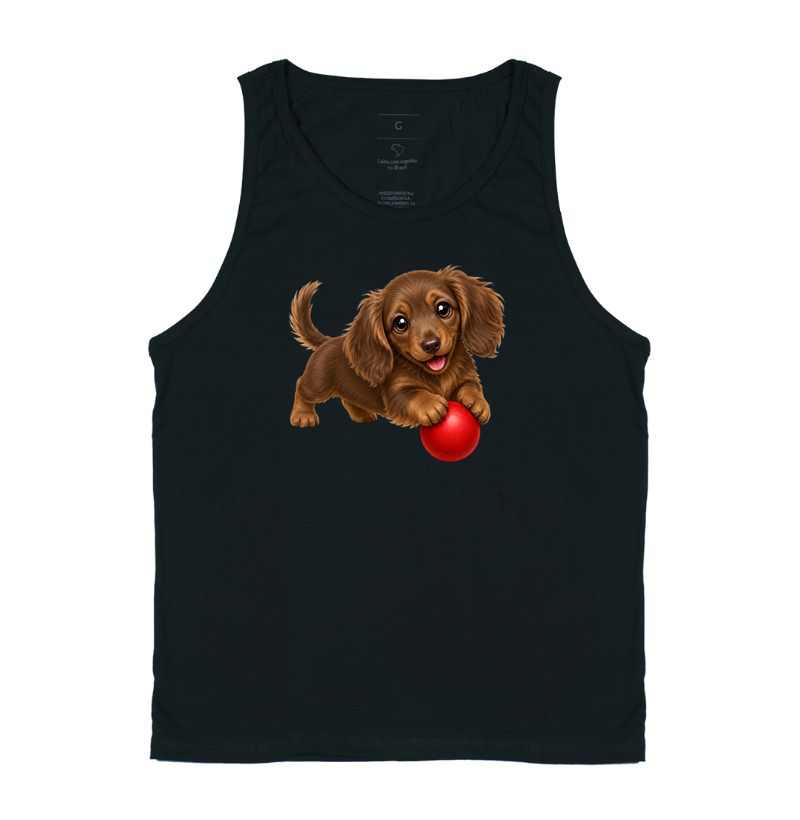 Dachshund Pelo Longo Marrom - Desenho Animado - Imagem 3