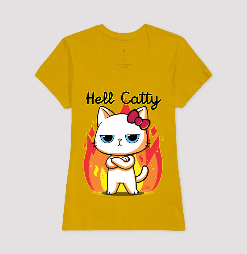 Camiseta Gato Sincero Hell Catty - Imagem 15