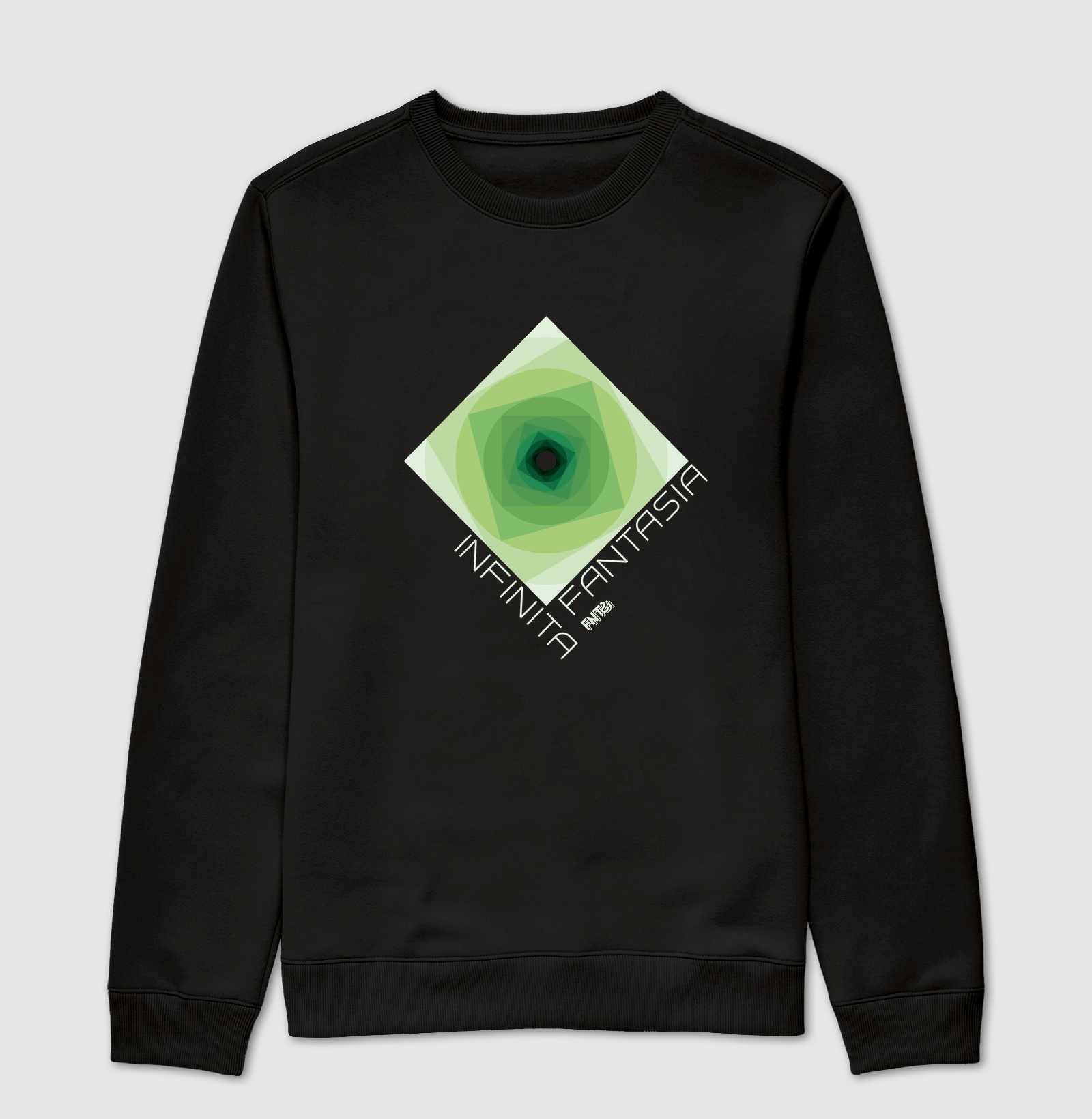 MOLETOM SUÉTER SLIM "INFINITA FANTASIA" / VERDE ESTAMPA GRANDE 