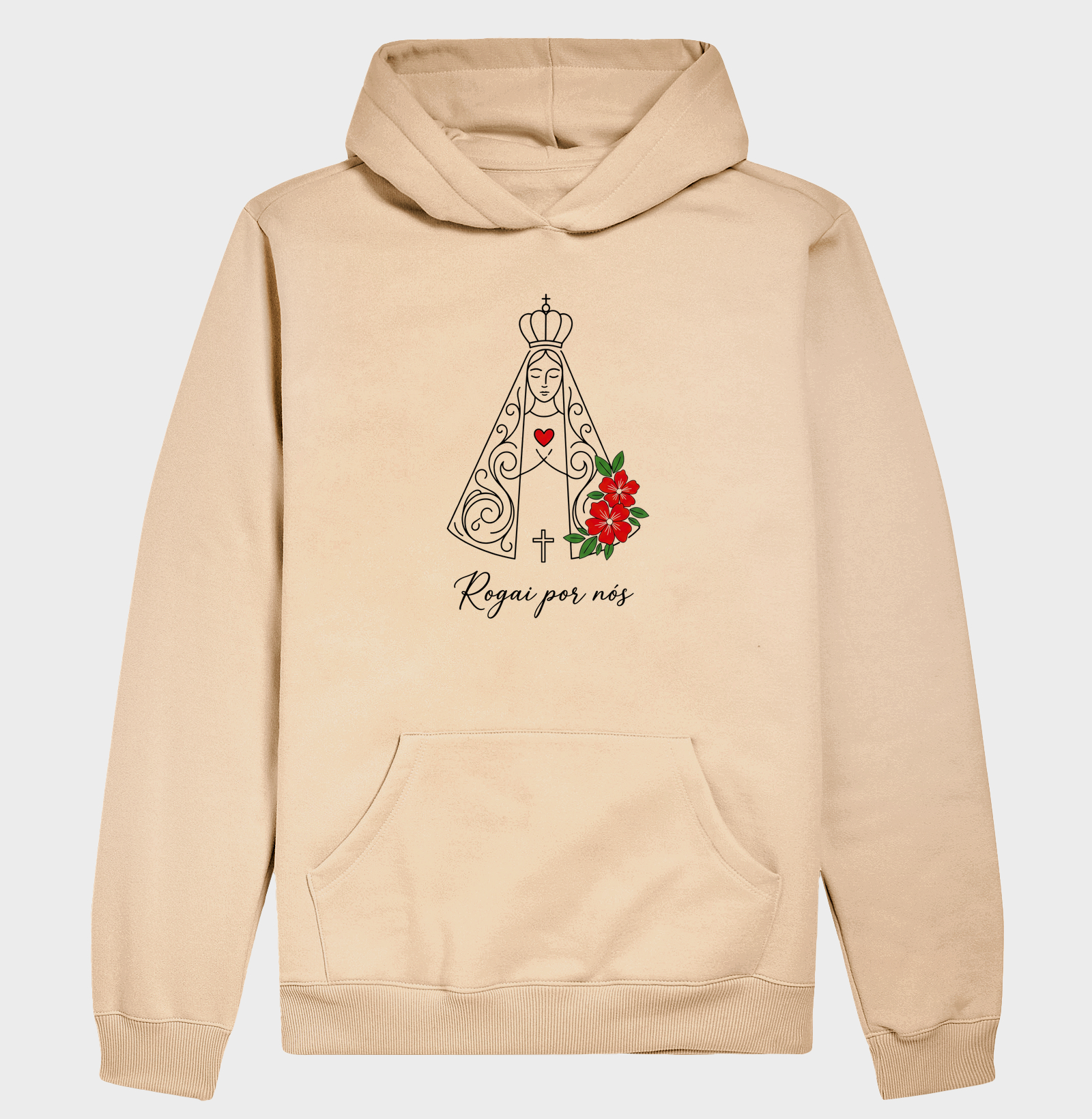Moletom com Capuz Nossa Senhora Aparecida Rosas - Imagem 5