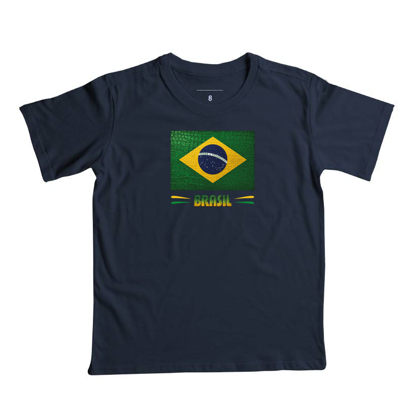 Camiseta Infantil Bandeira do BR estilizada Unissex - Imagem 6