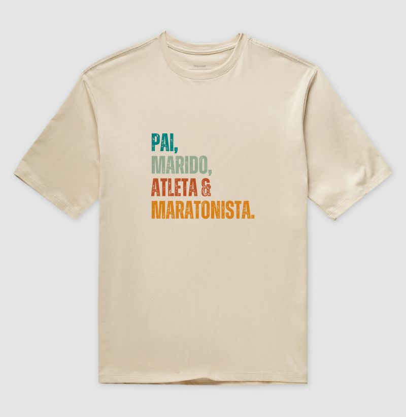 Camiseta Oversized Corrida - Pai, Marido, Atleta e Maratonista - Imagem 3