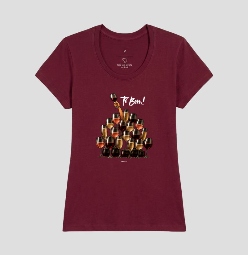 Camiseta Vinho - Tô Bem! - Taças - Imagem 15