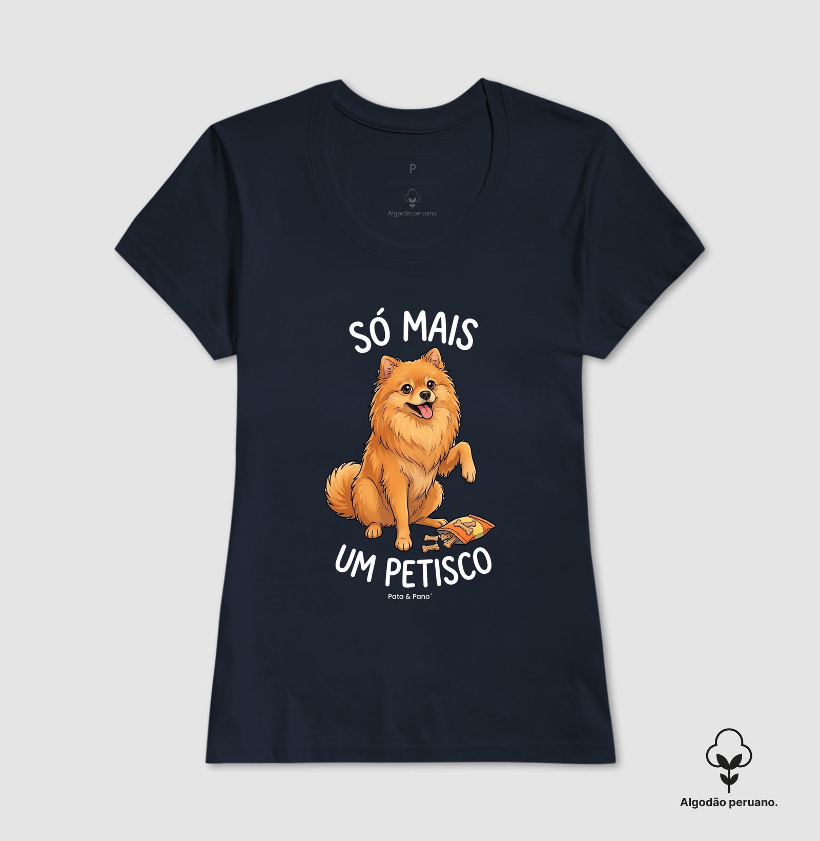 CAMISETA ALGODÃO PERUANO SPITZ ALEMÃO PETISCO - Imagem 9