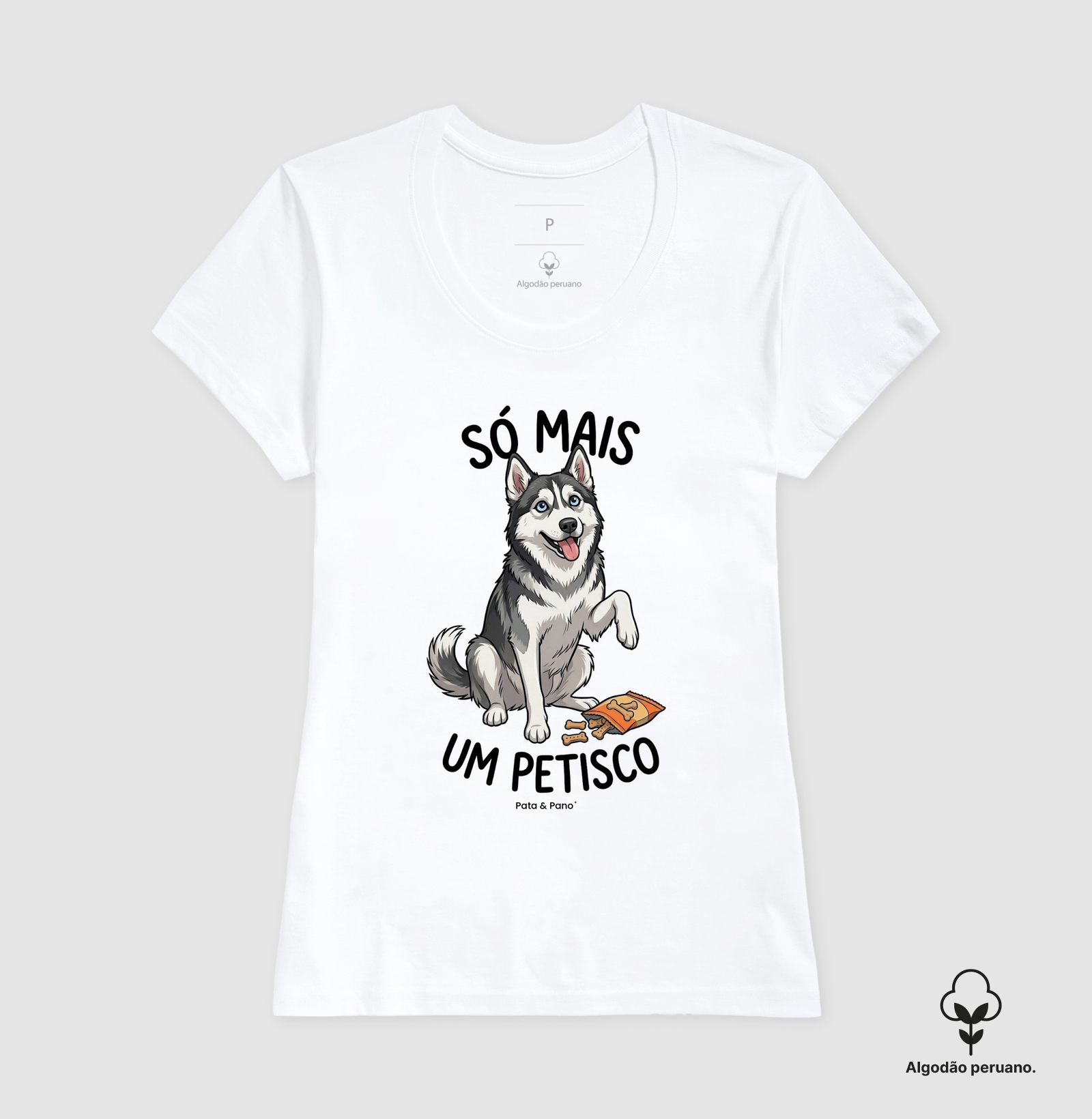 CAMISETA ALGODÃO PERUANO HUSKY PETISCO - Imagem 6