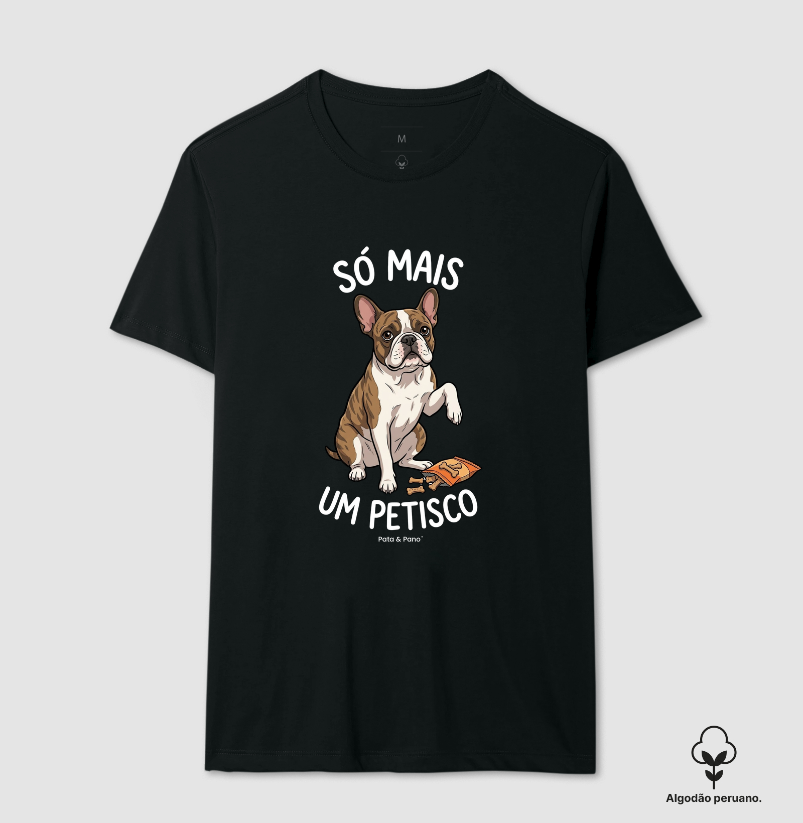CAMISETA ALGODÃO PERUANO BULLDOGUE PETISCO - Imagem 2