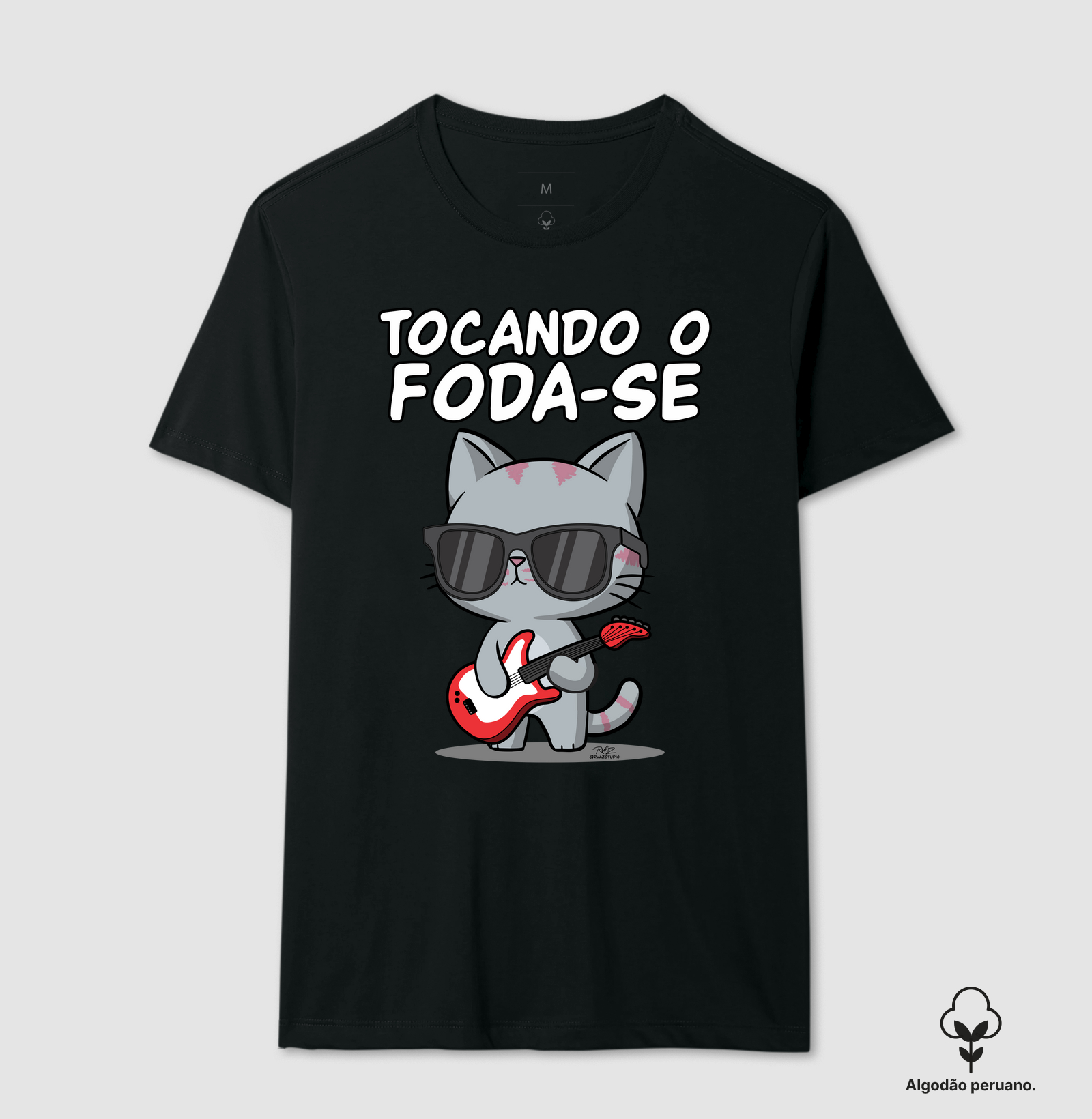 Camiseta Gato Sincero Tocando - Imagem 2