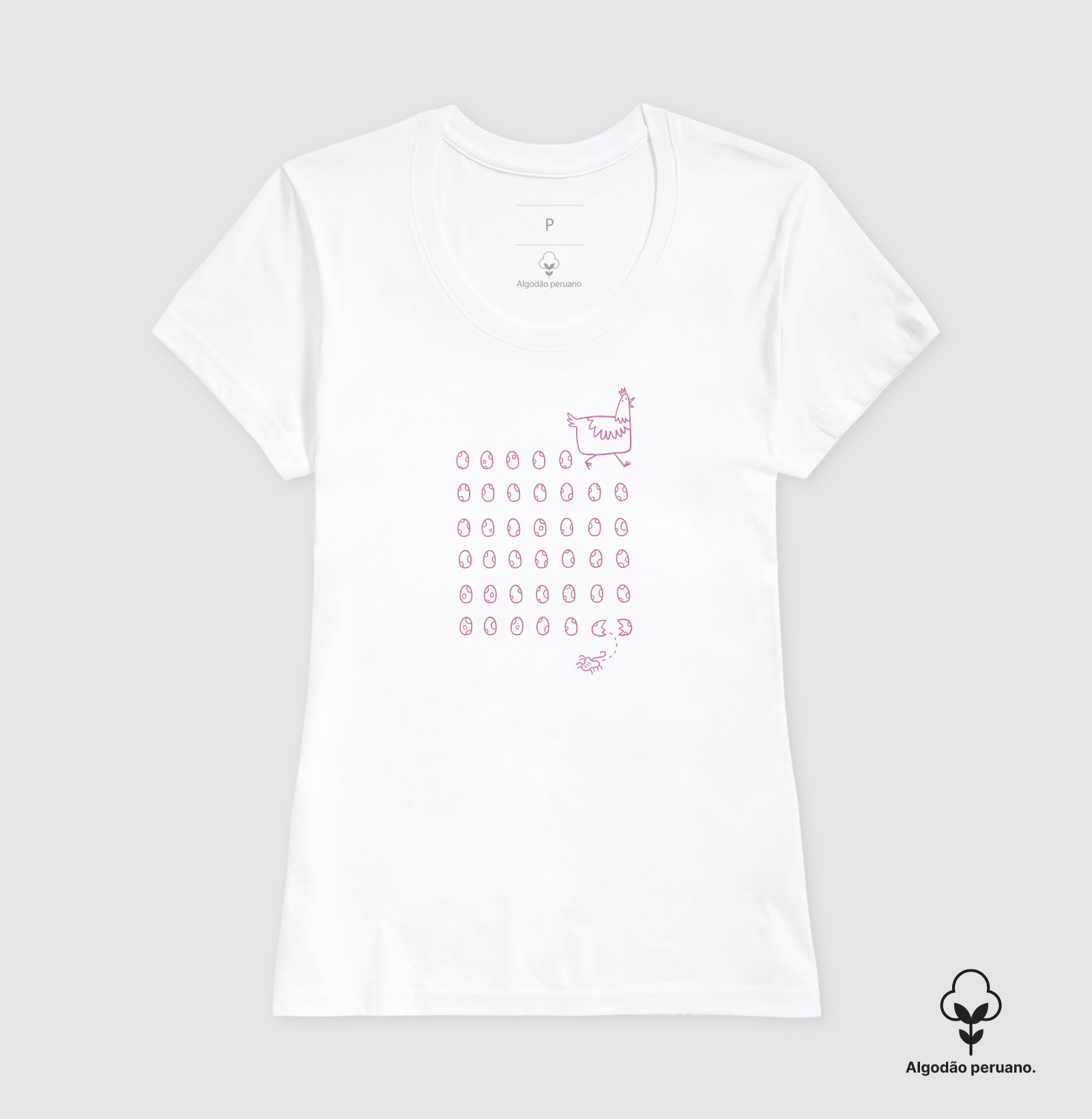 Camiseta Algodão Peruano Chicken Alien - Imagem 3