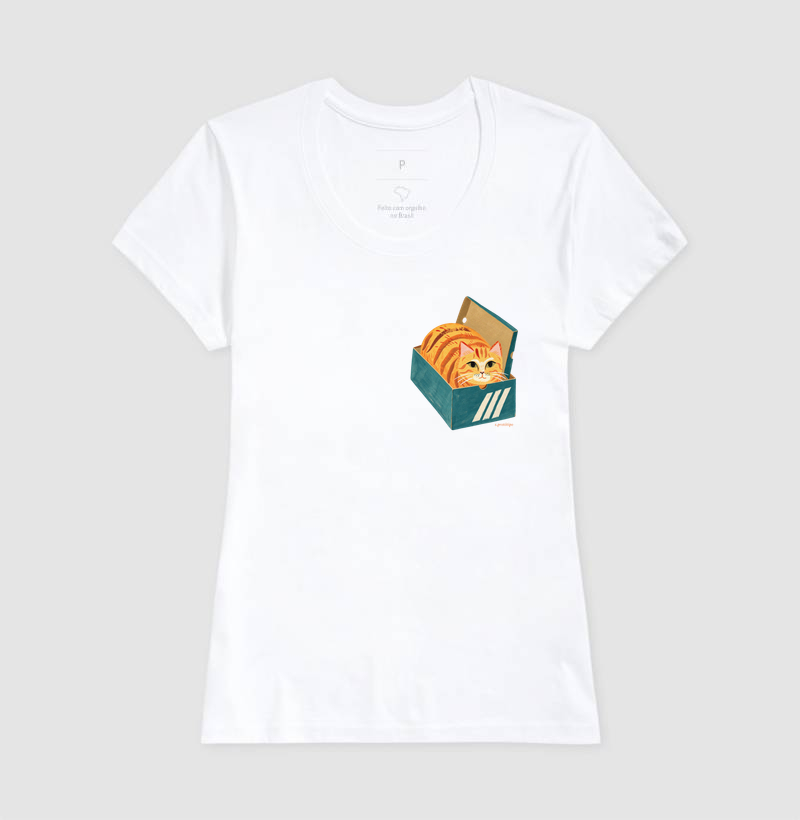 Camiseta Gato na Caixa de Sapato - Imagem 5