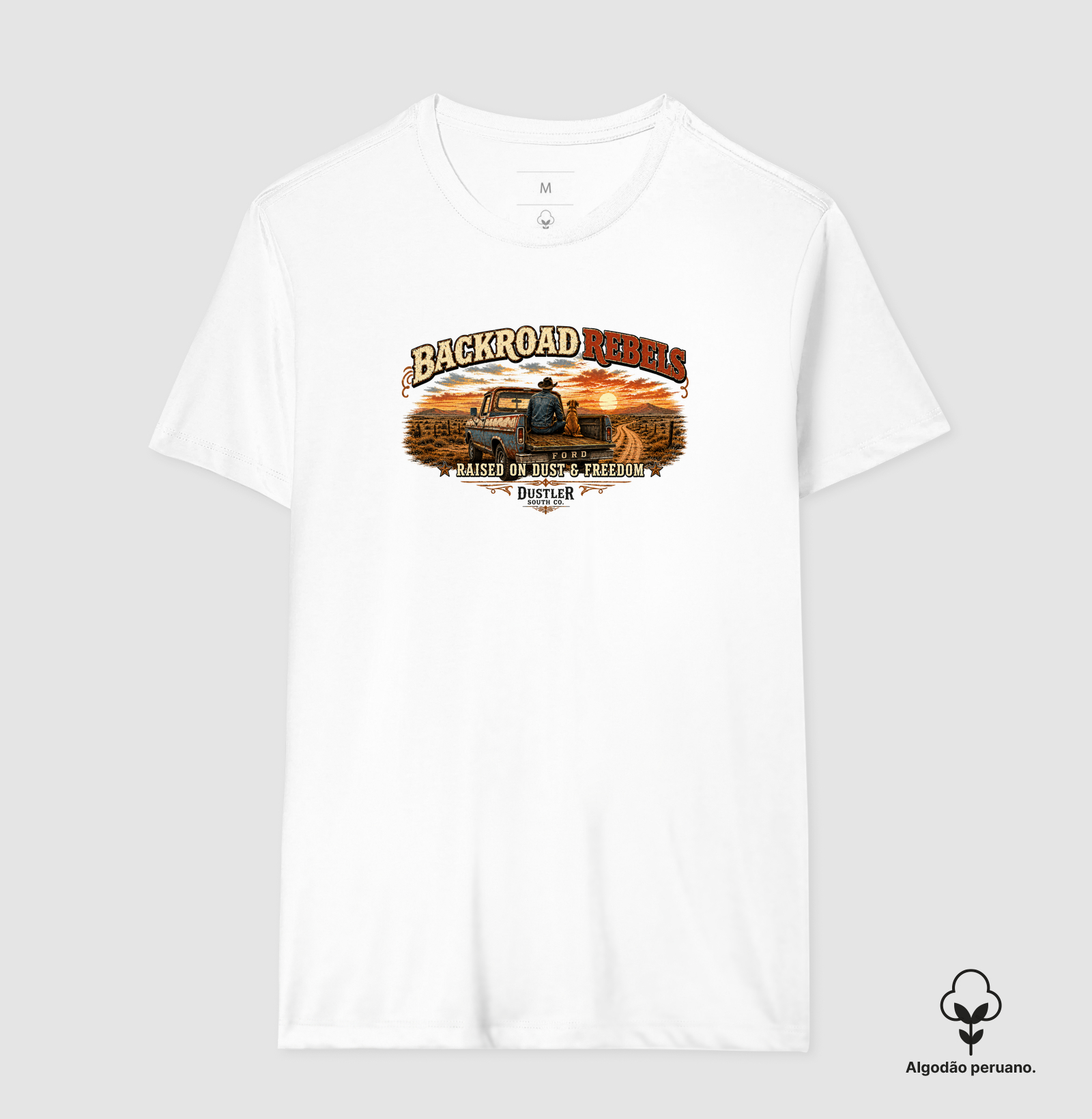 Camiseta Backroad Rebels Vintage – Raised on Dust & Freedom | Dustler South Co.  SEO: - Imagem 2