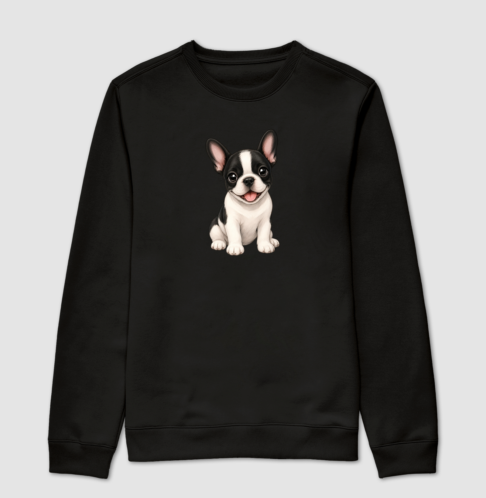 Bulldog (Buldogue) Francês Preto e Branco - Desenho Animado - Imagem 4