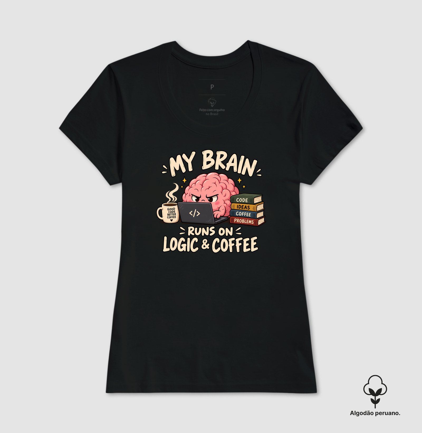 My Brain Runs on Logic & Coffee - Imagem 2