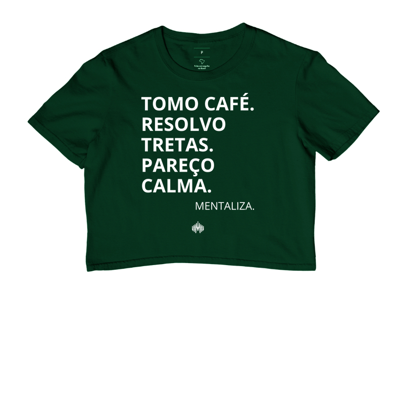 Tomo café. Resolvo tretas. Pareço calmo(a).