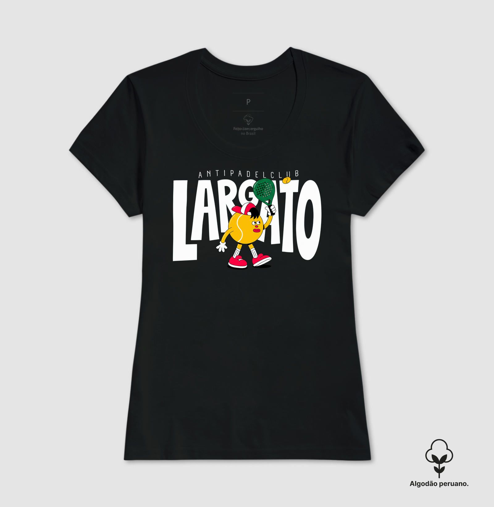Camiseta Largato Anti Padel Club Mascote Vermelha - Imagem 5