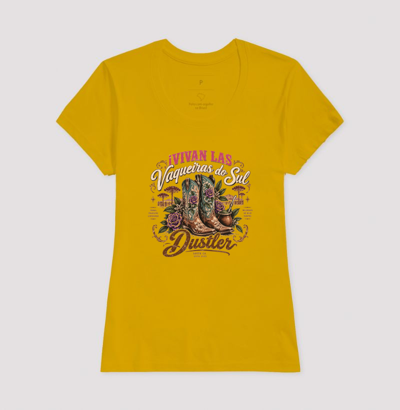 Baby Look Country Feminina Vivan Las Vaqueiras do Sul Dustler South Co. - Imagem 2