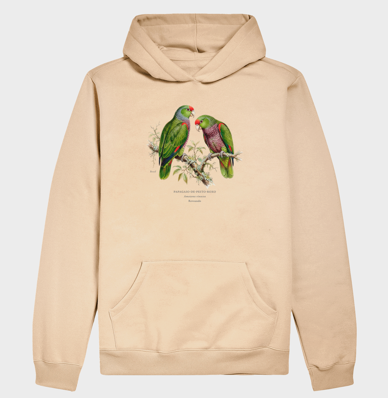 Naturalistas - Papagaio-de-peito-roxo - Moletom Hoodie - Imagem 7