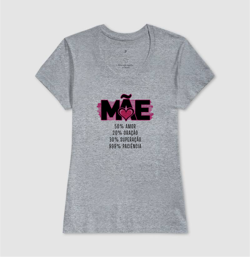 Camiseta Feminina Acinturada 100% Mãe - Imagem 5
