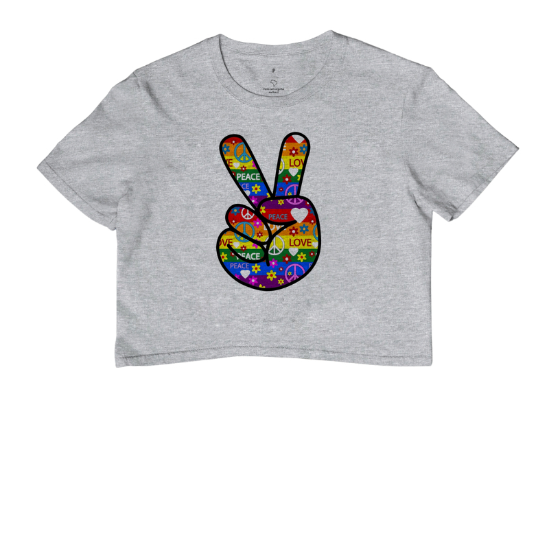 Camiseta Paz e Amor Retro - Imagem 6