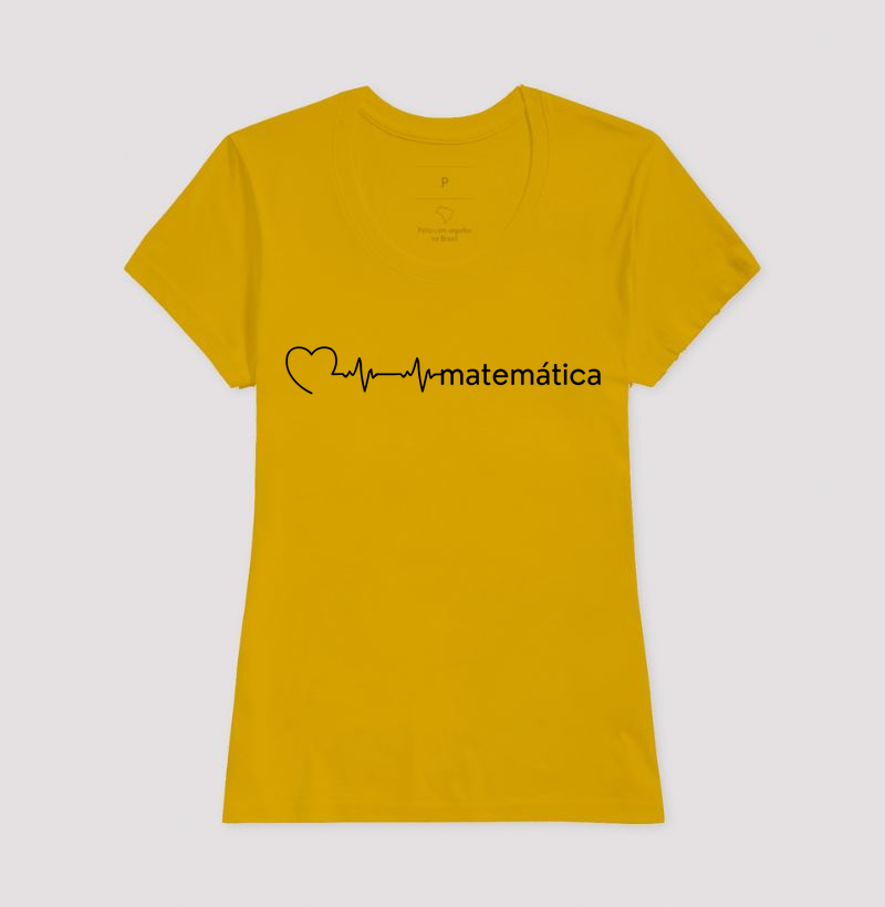 Camiseta Matemática Batimento Cardíaco - Letras Pretas - Imagem 12