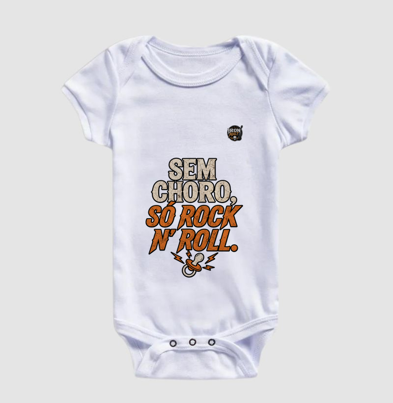 Sem Choro Só Rock N’ Roll – Estampa Vintage Rock Retrô - Imagem 3