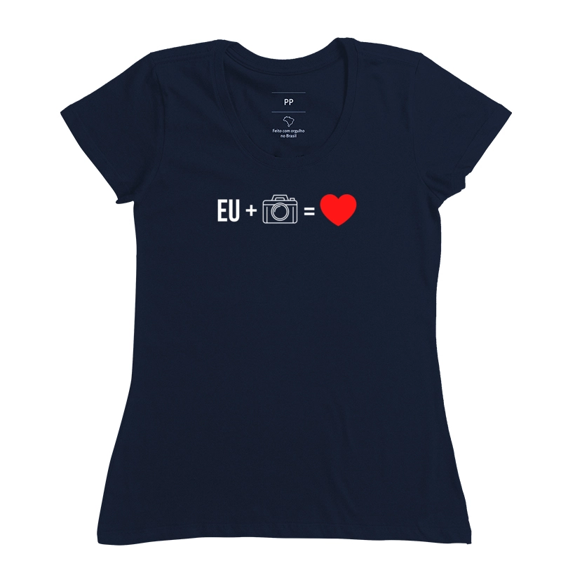 Camiseta eu + câmera = amor - Imagem 6