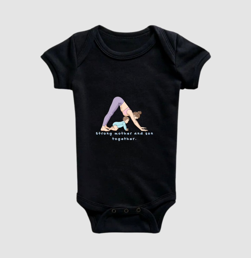 Strong Mother and son together - TRENO - Body Infantil - Imagem 2