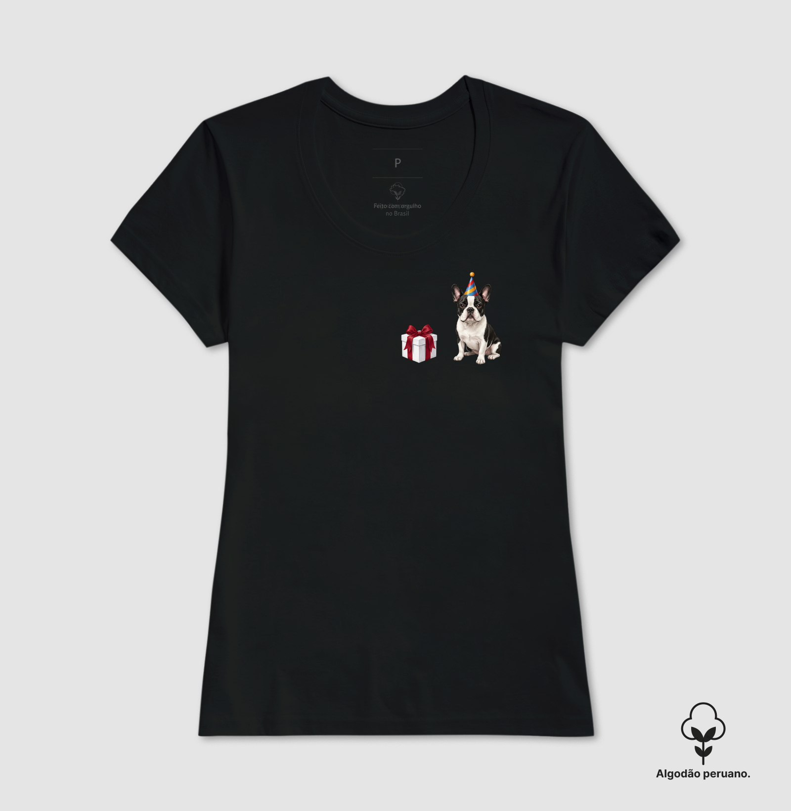 Bulldog (Buldogue) Francês Preto e Branco - Aniversário - Imagem 4