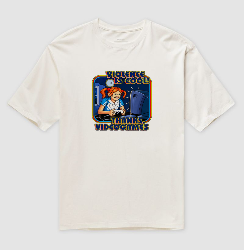 Camiseta Oversized "GTA 6 Thanks Video Games" - Imagem 4