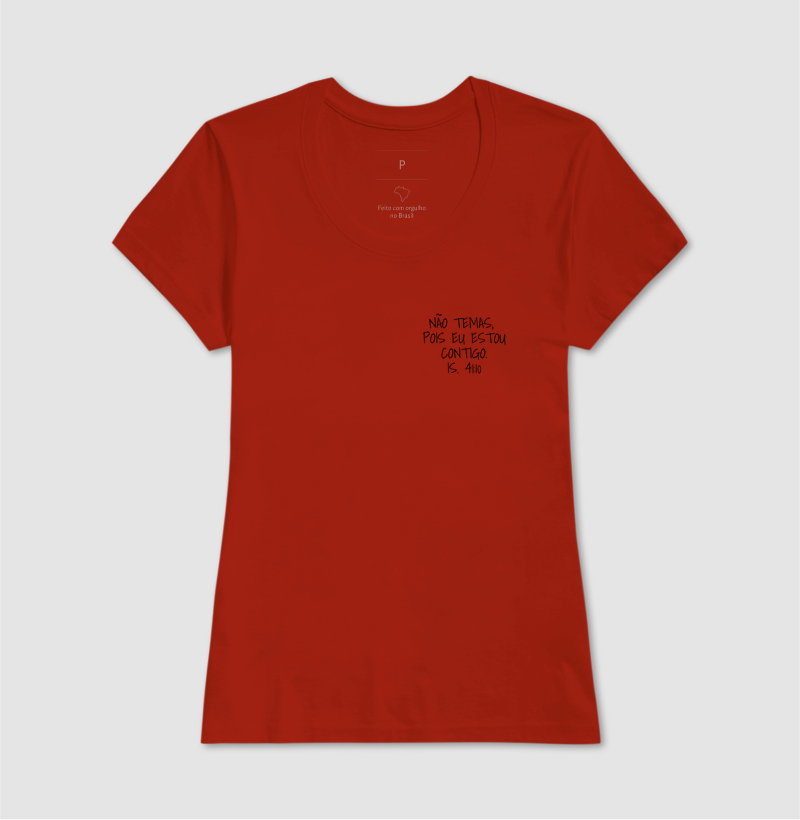 Camiseta Feminina Isaias 41:10 Bolso - Imagem 6