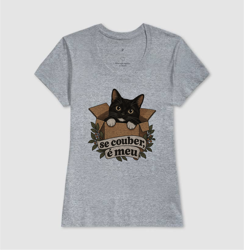 Camiseta Gato Caixa "se couber, é meu" | Pelo & Pano - Imagem 9