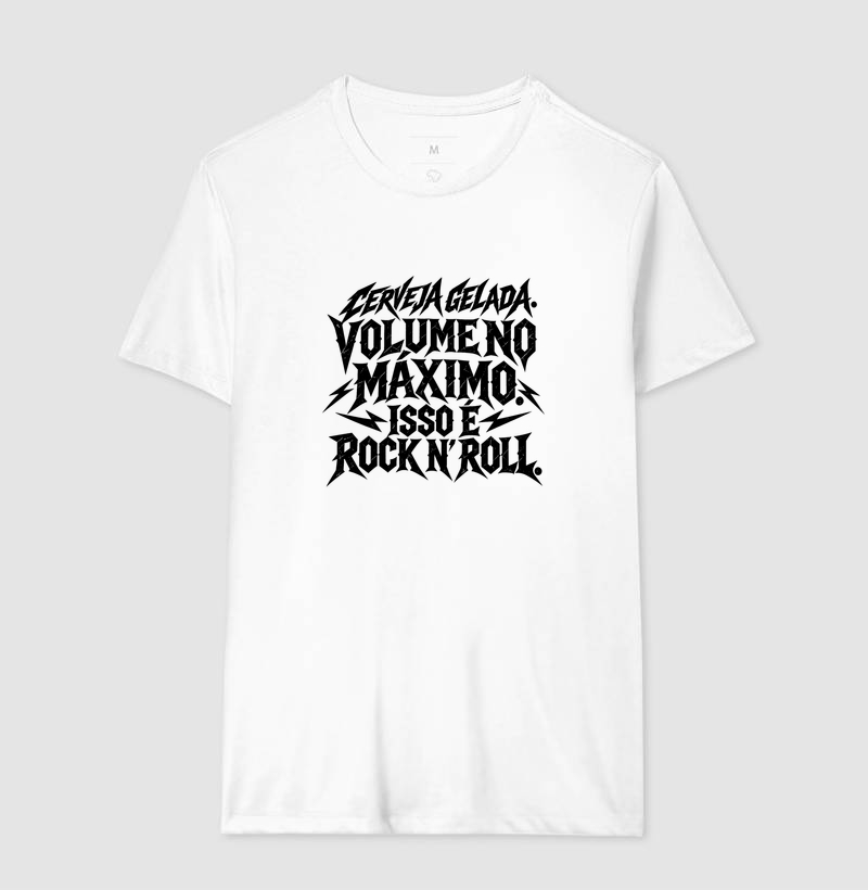 Camiseta Cerveja gelada. Volume no máximo. Isso é rock n' roll - Imagem 4