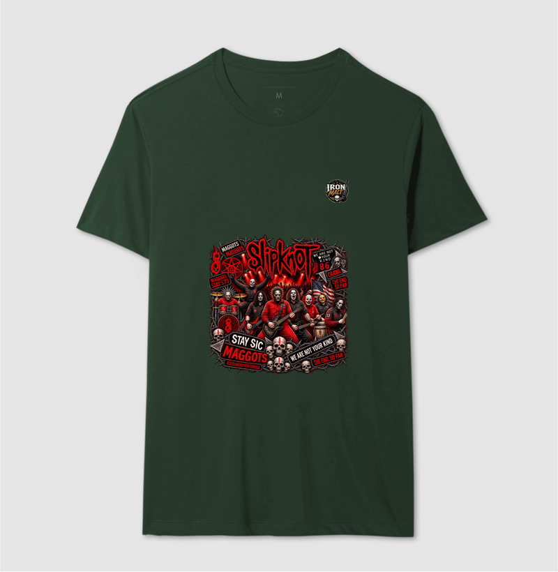 Camiseta Nu Metal Rock com Estampa Slipknot, Skull e Visual Dark - Imagem 10