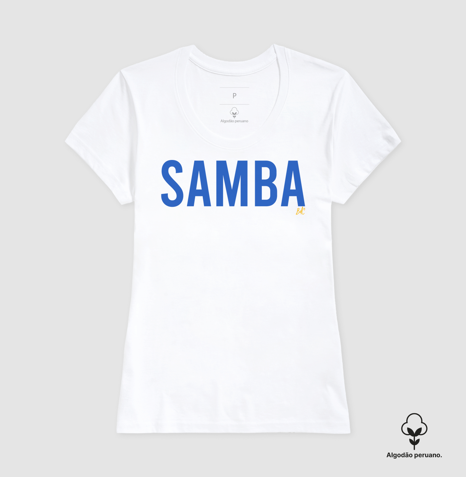 Samba Premium - 100% Algodão Peruano - Azul - Imagem 2