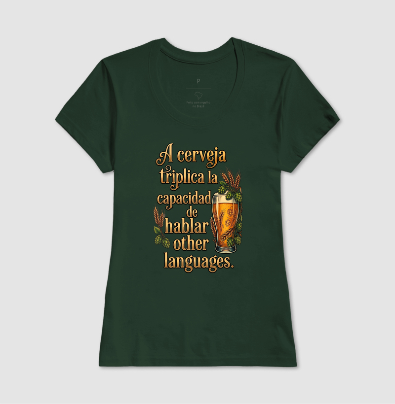 Camiseta Poliglota de Bar: A Cerveja Triplica - Imagem 9