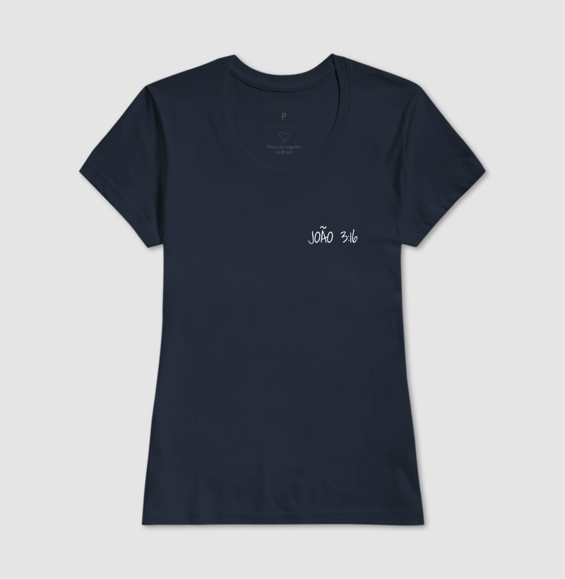 Camiseta Feminina João 3:16 Bolso - Imagem 4