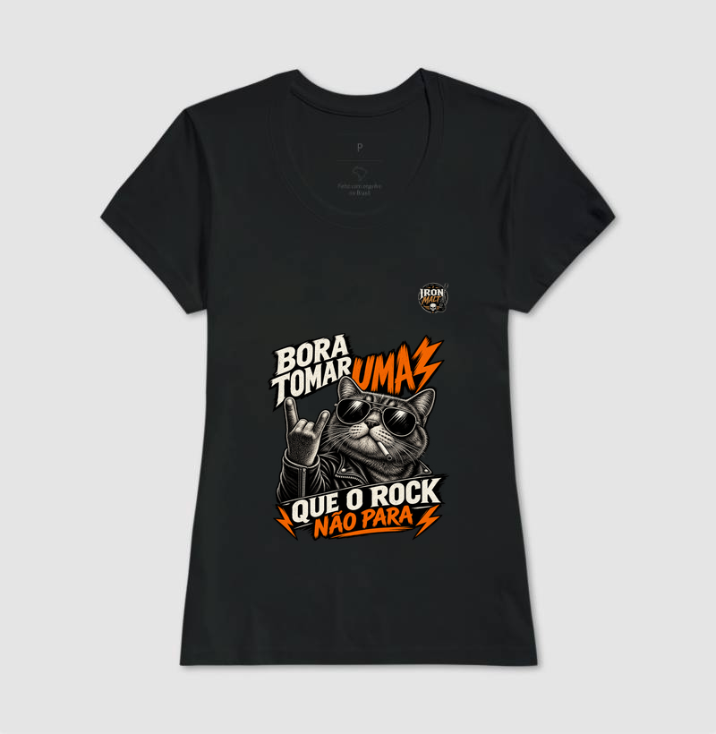 Camiseta Rock Cat – Estampa Gato Rockeiro de Óculos e Jaqueta - Imagem 3