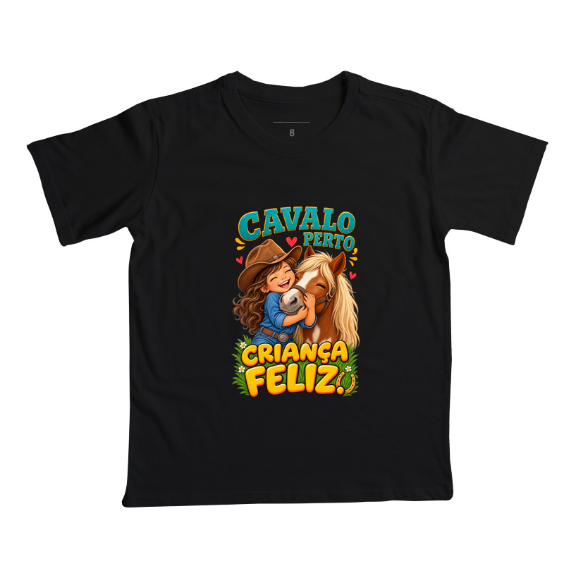 Cavalo perto, criança feliz. - Imagem 6