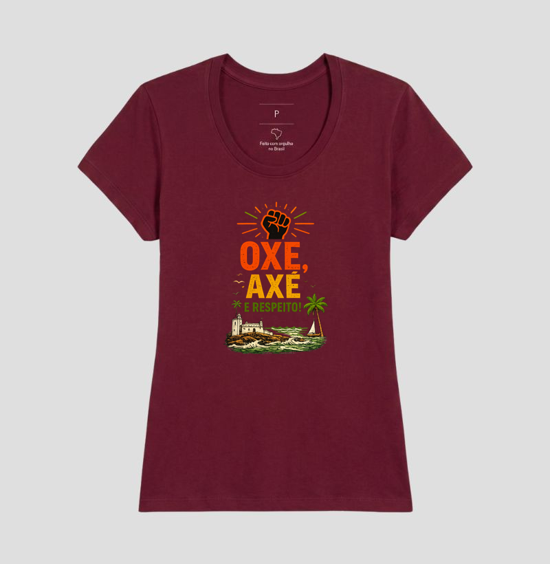 Camiseta Oxe, Axé e Respeito! Coleção Baianês. Masculina e Feminina. Algodão Premium. - Imagem 12
