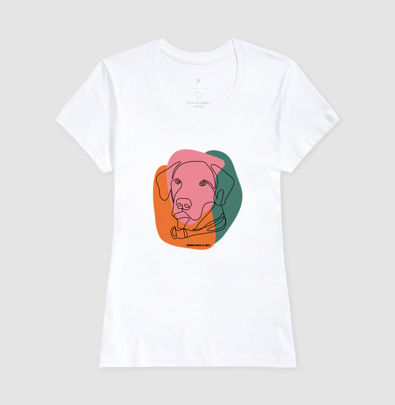 Cachorro de linhas e fundo rosa, verde e laranja - Imagem 6