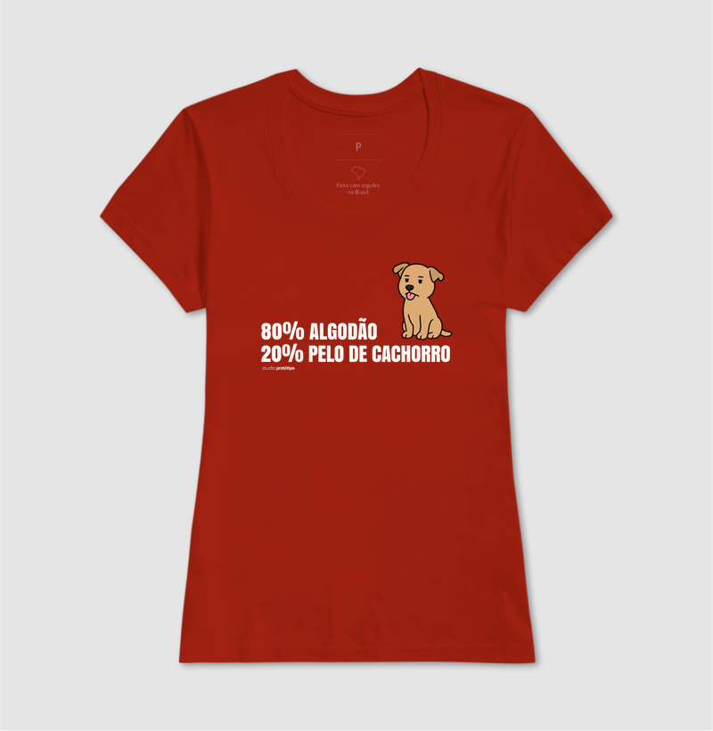 Camiseta 80% Algodão 20% Pelo de Cachorro - Imagem 11