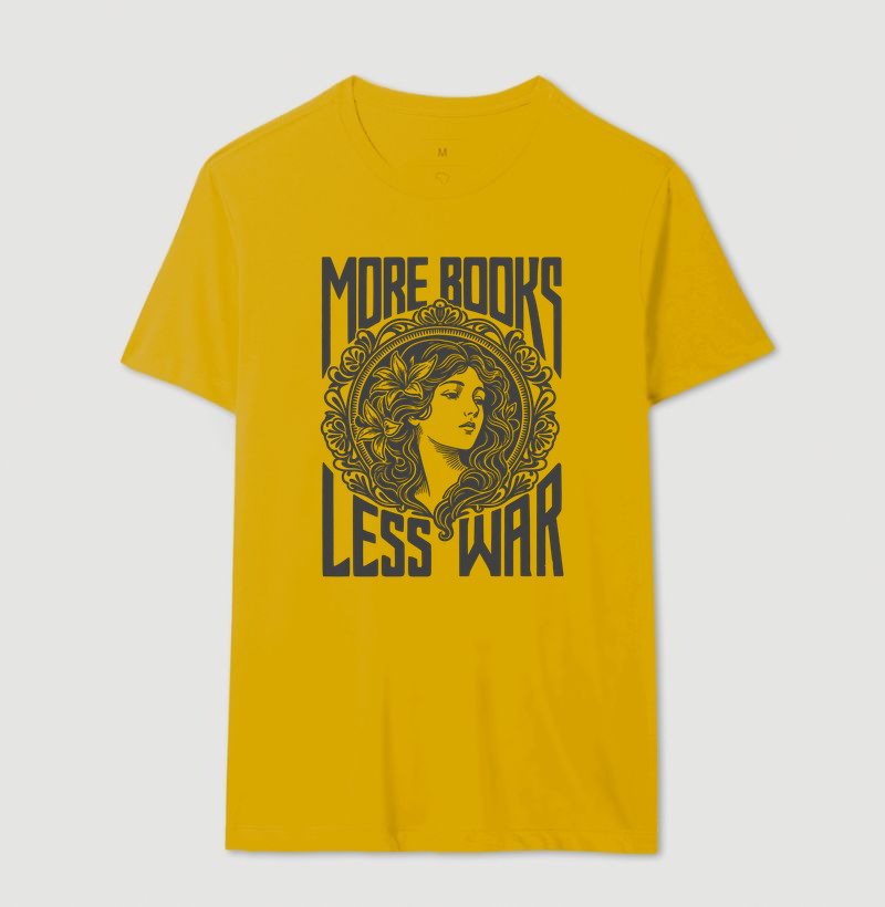 Camiseta More Books Less War – Art Nouveau - Imagem 6