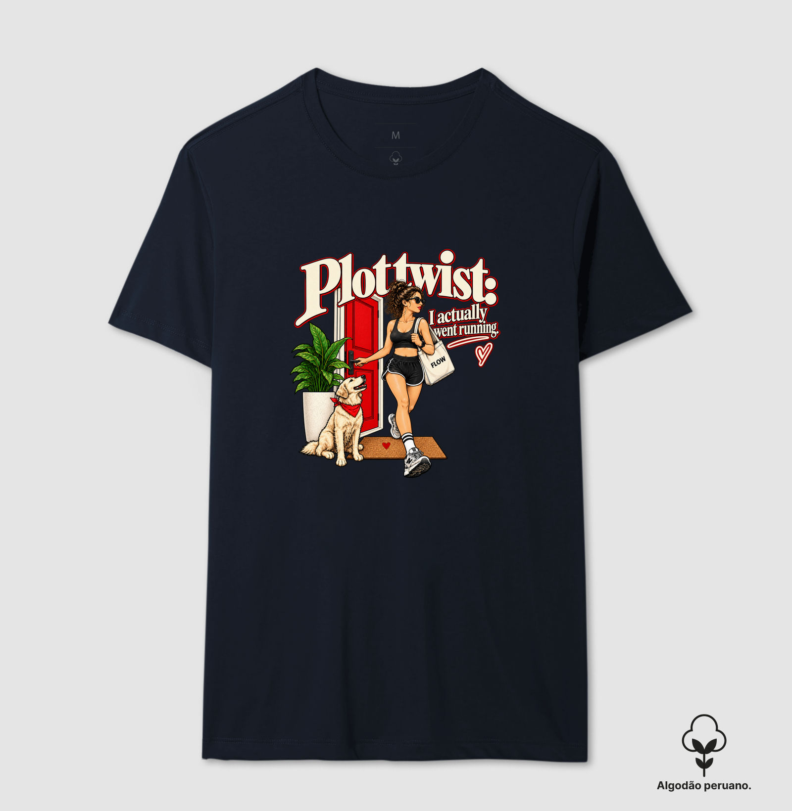 Camiseta Algodão Peruano Corrida - Plot Twist: I Actually Went Running - Imagem 7