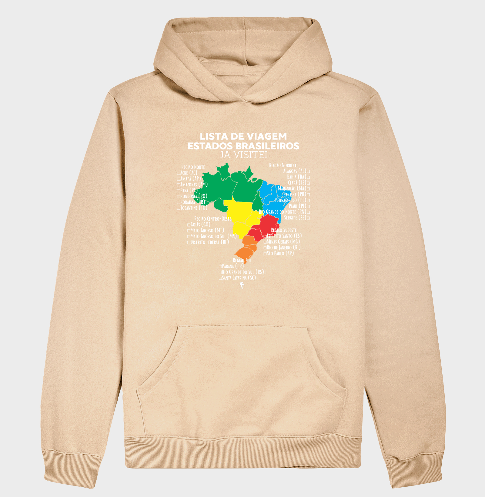 Camiseta Lista de Viagem Estados Brasileiros Ja Visitei | Mapa Brasil Auto Personalizavel | Colecao Personalizaveis - Imagem 5