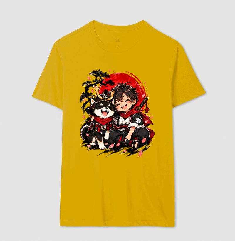 Pequeno Samurai & Shiba — Amigos de Honra (Preto) - Imagem 14