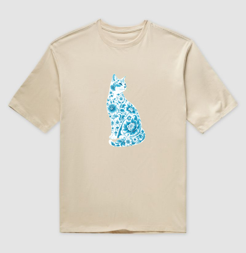Gato Floral Azul - Imagem 3