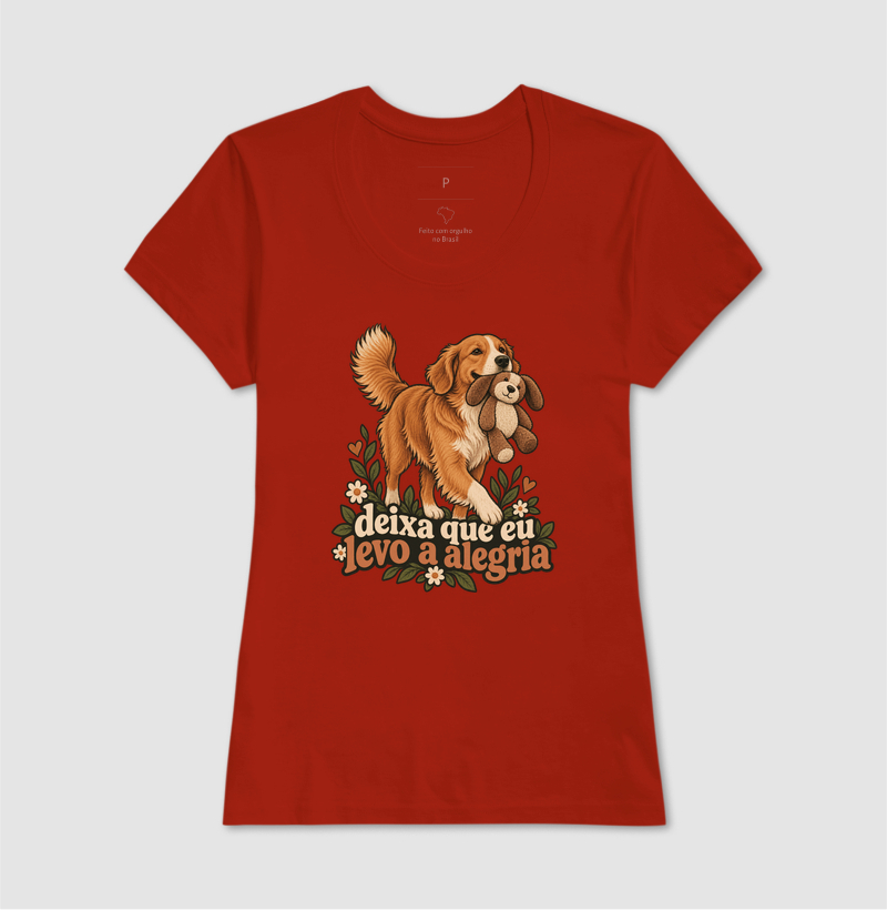 Camiseta Cão com Brinquedo "deixa que eu levo a alegria" | Pelo & Pano - Imagem 11