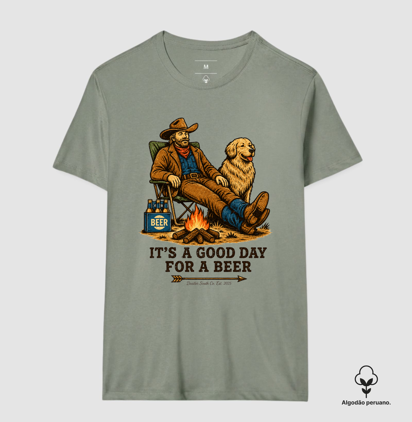 Camiseta Country It’s a Good Day for a Beer Dustler South Co. Algodão Peruano Premium - Imagem 3