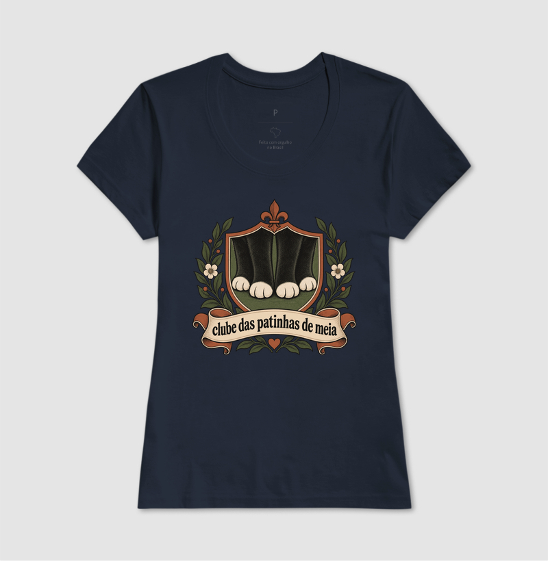 Camiseta Gato Preto "clube das patinhas de meia" | Pelo & Pano - Imagem 7