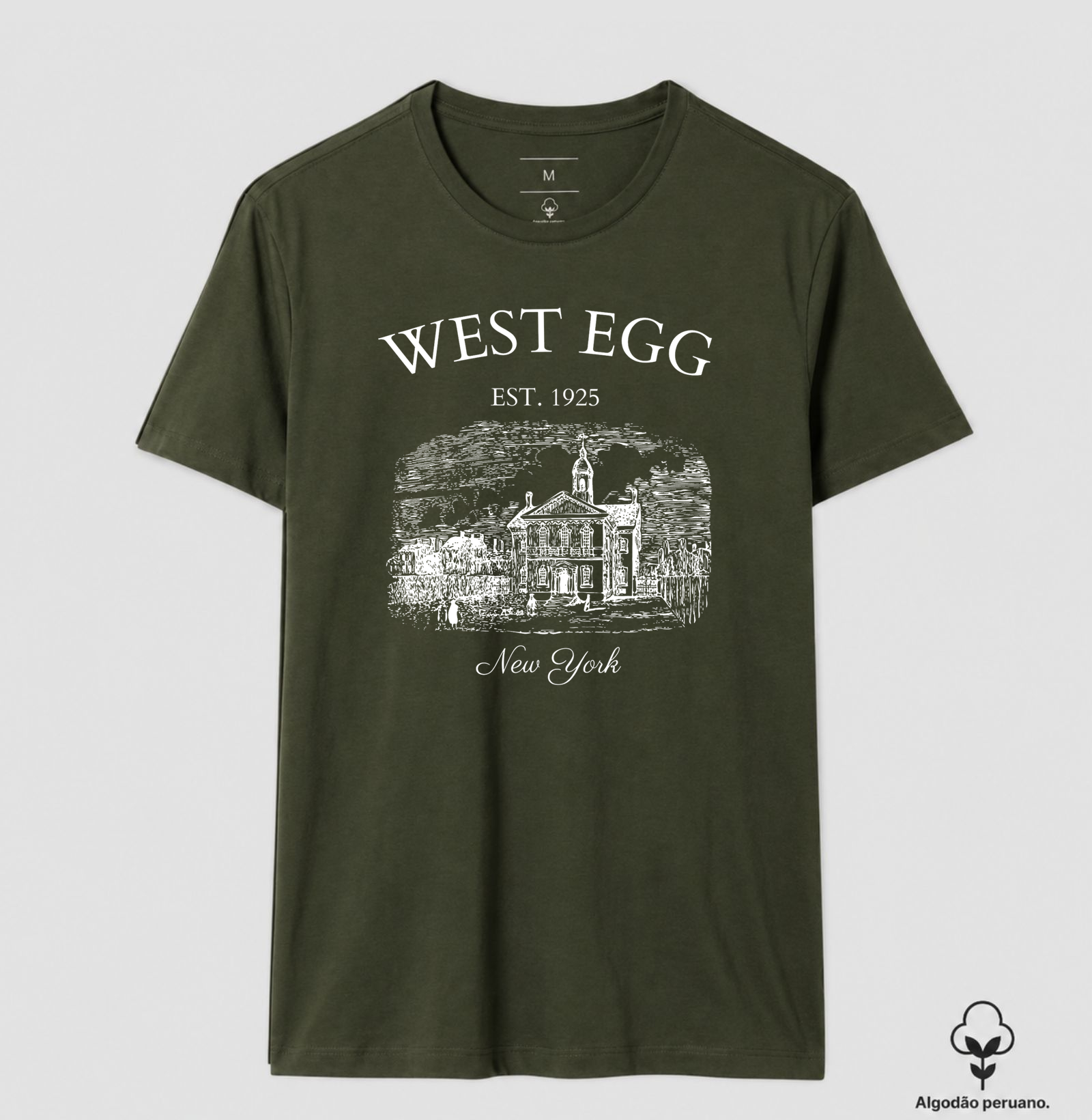 Camiseta O Grande Gatsby – West Egg | F. Scott Fitzgerald em Algodão Peruano  - Imagem 2